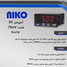 کاتالوگ آمپرمتر DC شنت 75mV نیکو